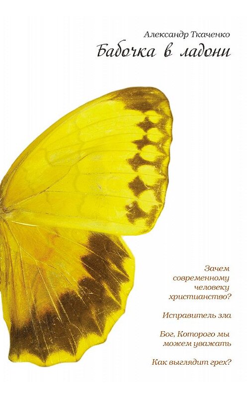 Обложка книги «Бабочка в ладони» автора Александр Ткаченко издание 2011 года. ISBN 9785917610542.