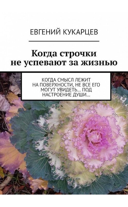 Обложка книги «Когда строчки не успевают за жизнью. Когда смысл лежит на поверхности, не все его могут увидеть… под настроение души…» автора Евгеного Кукарцева. ISBN 9785449872524.