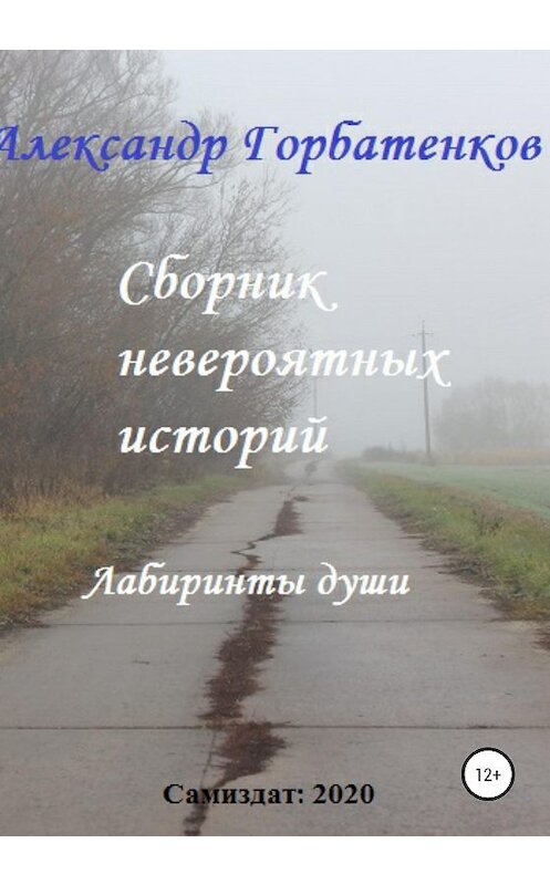Обложка книги «Сборник невероятных историй» автора Александра Горбатенкова издание 2020 года.