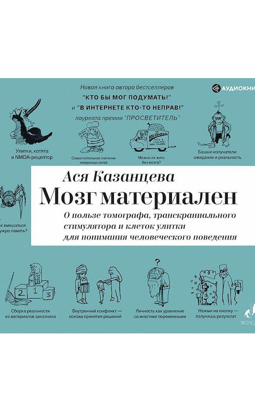Обложка аудиокниги «Мозг материален» автора Аси Казанцевы.