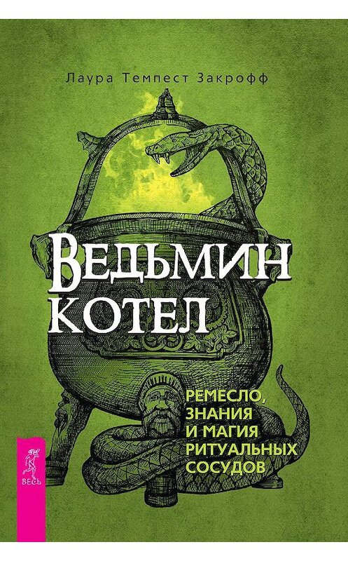 Обложка книги «Ведьмин котел: ремесло, знания и магия ритуальных сосудов» автора Лауры Закроффа издание 2019 года. ISBN 9785957335016.