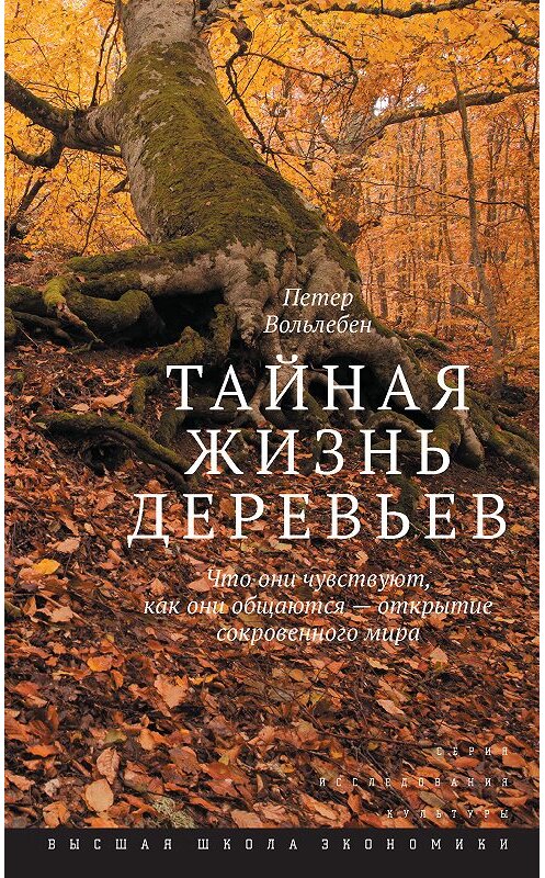 Обложка книги «Тайная жизнь деревьев. Что они чувствуют, как они общаются – открытие сокровенного мира» автора Петера Вольлебена издание 2018 года. ISBN 9785759816850.