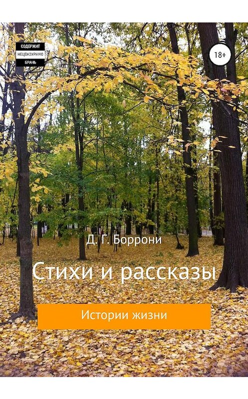 Обложка книги «Стихи и рассказы: истории жизни» автора Дмитрия Боррони издание 2020 года. ISBN 9785532049499.