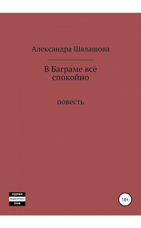 Обложка книги «В Баграме всё спокойно» автора Александры Шалашовы издание 2020 года.