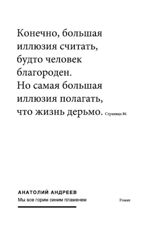 Обложка книги «Мы все горим синим пламенем» автора Анатолия Андреева издание 2003 года.
