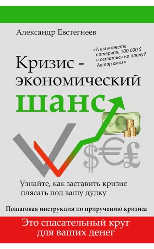 Обложка книги «Кризис: экономический шанс» автора Александра Евстегнеева издание 2014 года.