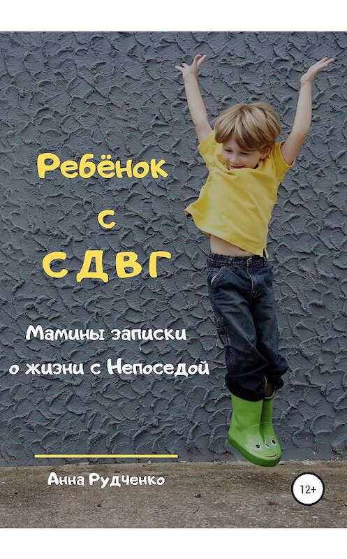 Обложка книги «Ребёнок с СДВГ. Мамины записки о жизни с Непоседой» автора Анны Рудченко издание 2019 года.