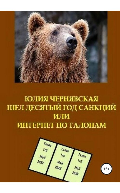 Обложка книги «Шел десятый год санкций или Интернет по талонам» автора Юлии Чернявская издание 2020 года.