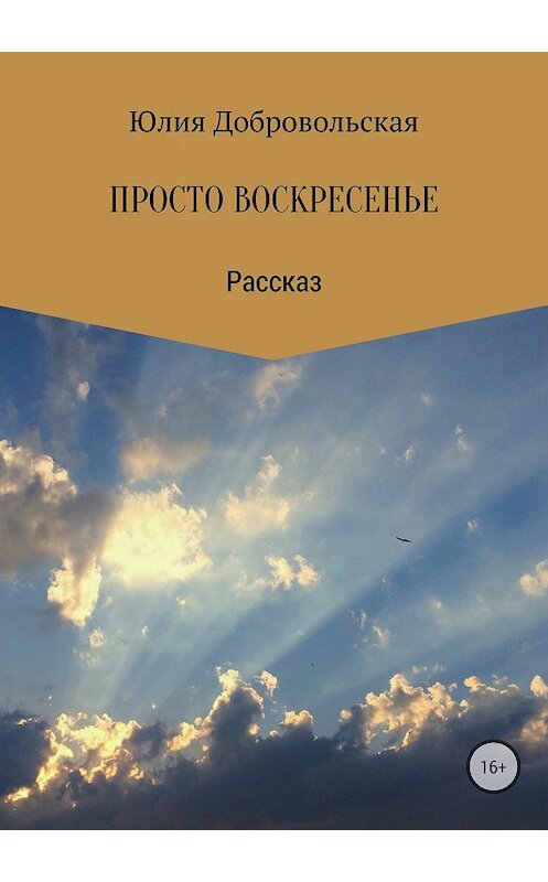 Обложка книги «Просто воскресенье» автора Юлии Добровольская издание 2018 года.