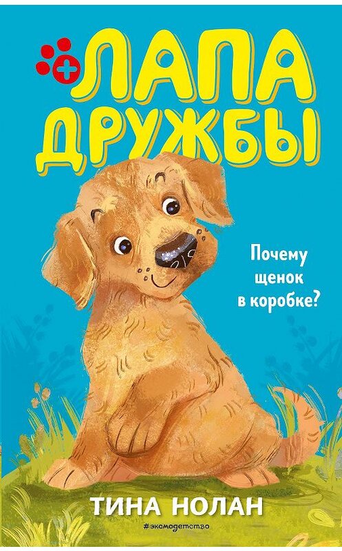 Обложка книги «Почему щенок в коробке?» автора Тиной Нолан издание 2020 года. ISBN 785041105839.