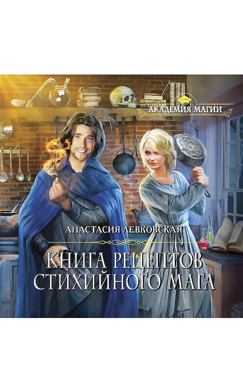 Обложка аудиокниги «Книга рецептов стихийного мага» автора Анастасии Левковская.