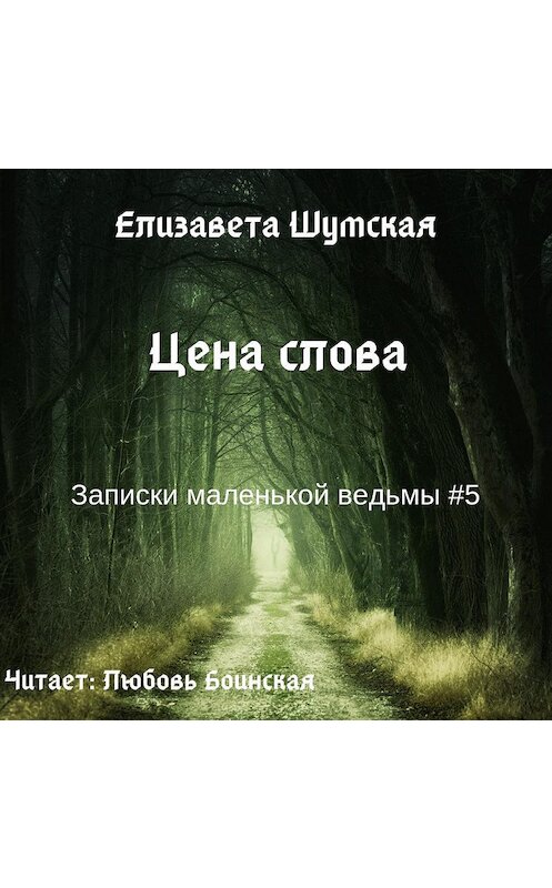 Обложка аудиокниги «Цена слова» автора Елизавети Шумская.