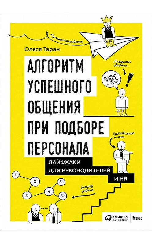 Обложка книги «Алгоритм успешного общения при подборе персонала: Лайфхаки для руководителей и HR» автора Олеси Тарана издание 2016 года. ISBN 9785961443523.