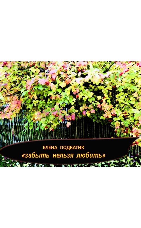 Обложка книги «"забыть нельзя любить "» автора Елены Подкатик.