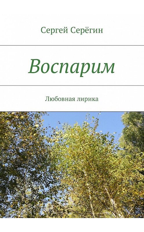 Обложка книги «Воспарим. Любовная лирика» автора Сергея Серёгина. ISBN 9785448575013.